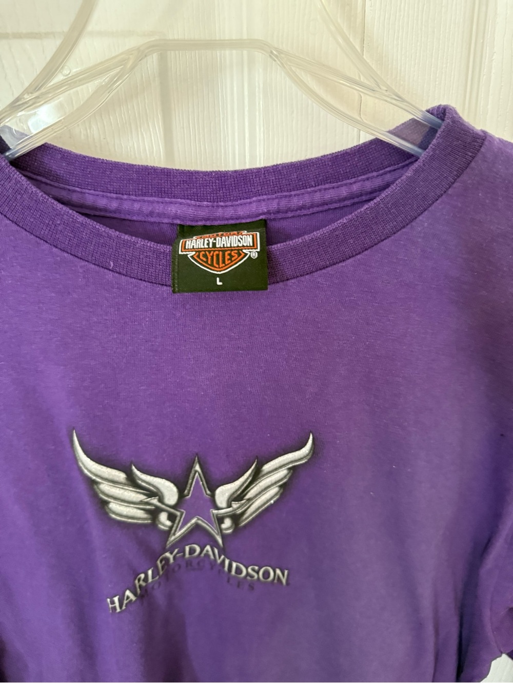 Harley-Davidson Purple Tee with Silver Winged Star